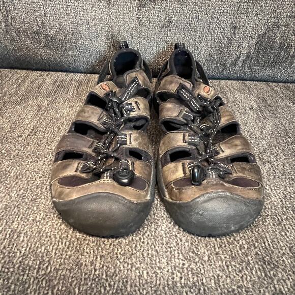 Keen Leather Sandals Mens 9 Brown Targhee Waterproof Trail Rugged Hiking Outdoor main image 6